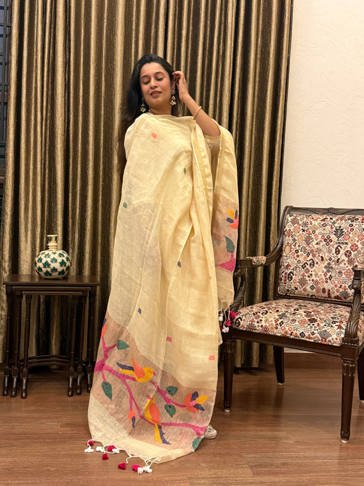 Golden Hour Jamdani Unstitched Fabric Set