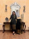 Black Noon Jamdani Linen Suit Set