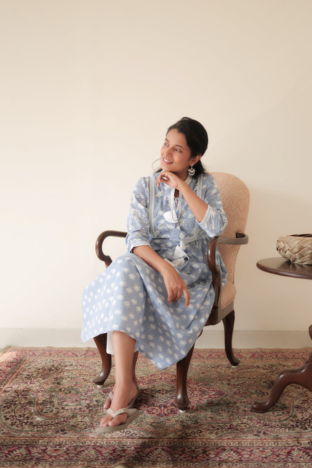 Clan Day Floral Cotton Kurta Pant Set | Clearance Sale | Plus Size XXL | KanthaIndia