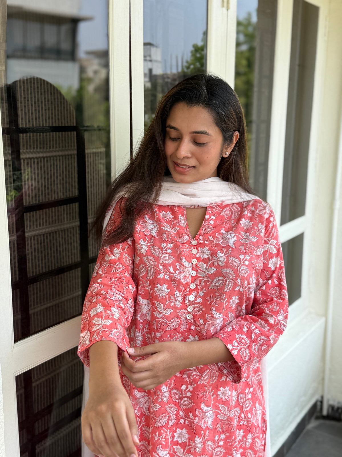 Suryamukhi Bagh Hand Block Printed Cotton Kurta Set | Natural Dyes | KanthaIndia