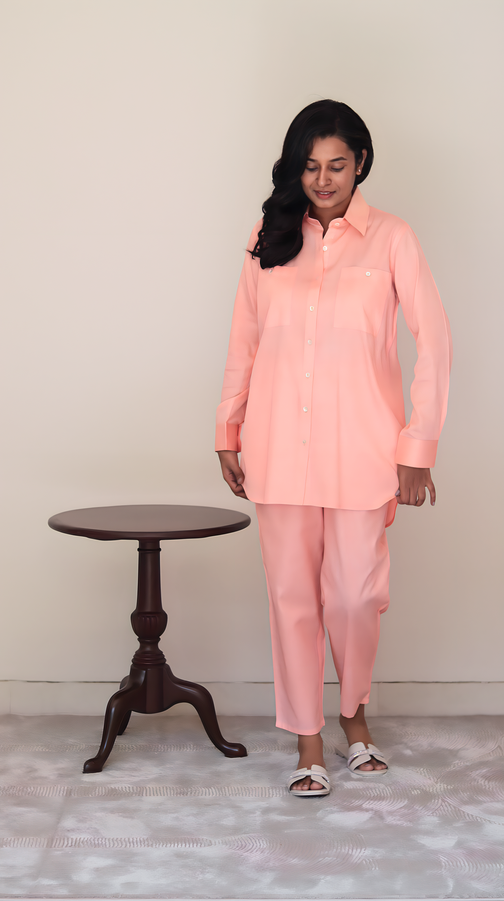 Peach Cotton Cord Set | Clearance Sale | With Defects Faded