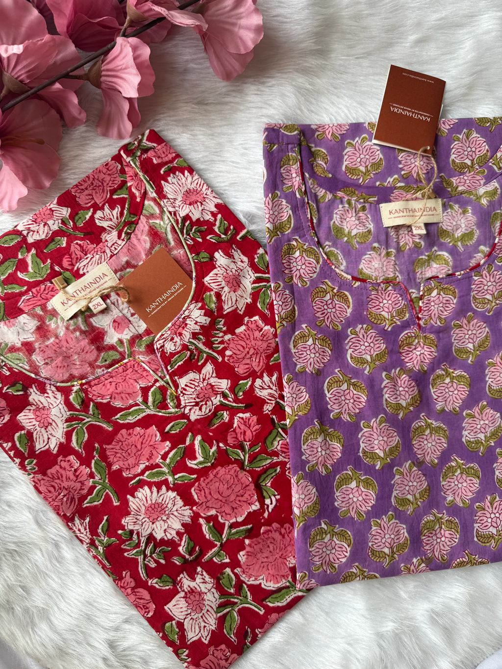 Saanjh Hand Block Printed Cotton Short Kurta | Jaipur | KanthaIndia