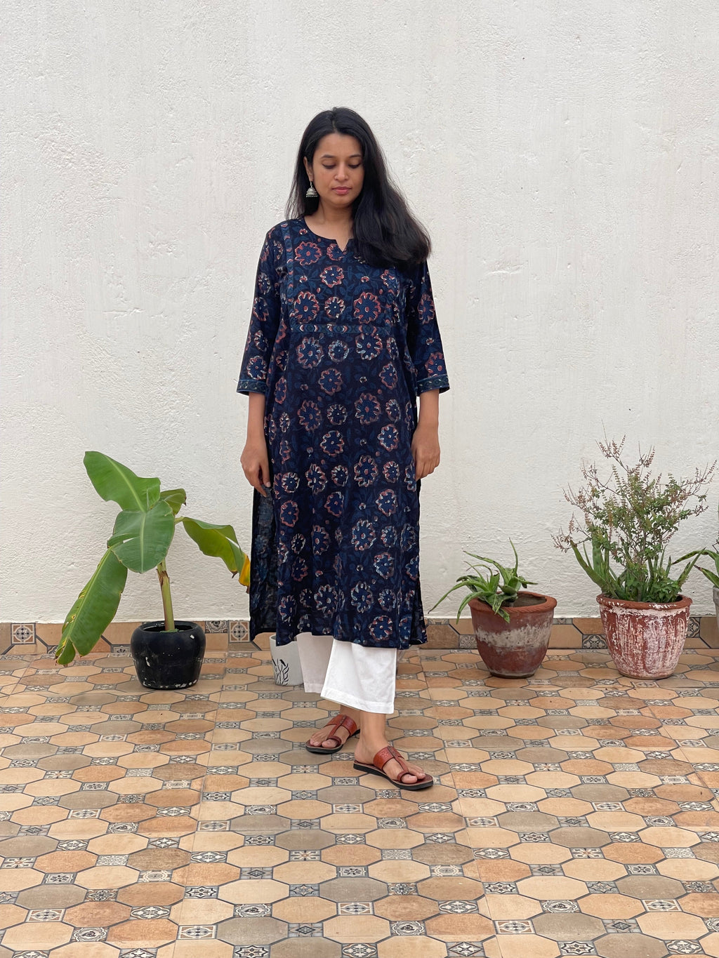 Cotton Akola Handblock Kurta
