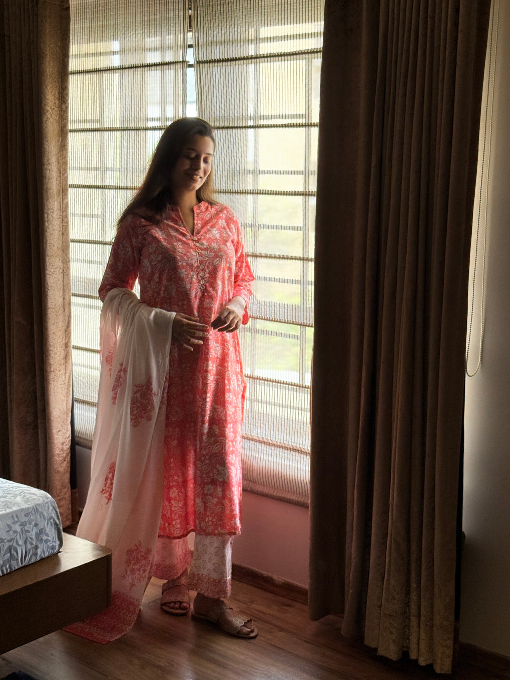 Suryamukhi Bagh Hand Block Printed Cotton Kurta Set | Natural Dyes | KanthaIndia