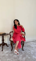 Cinnamon Red Crepe Kurta Pant Set | Clearance Sale | KanthaIndia
