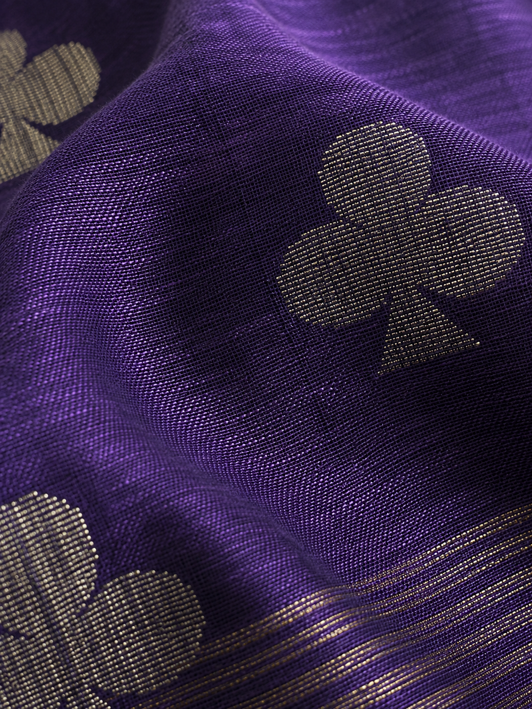 Aroha Purple Jamdani Pan Patta Dupatta Suit Set