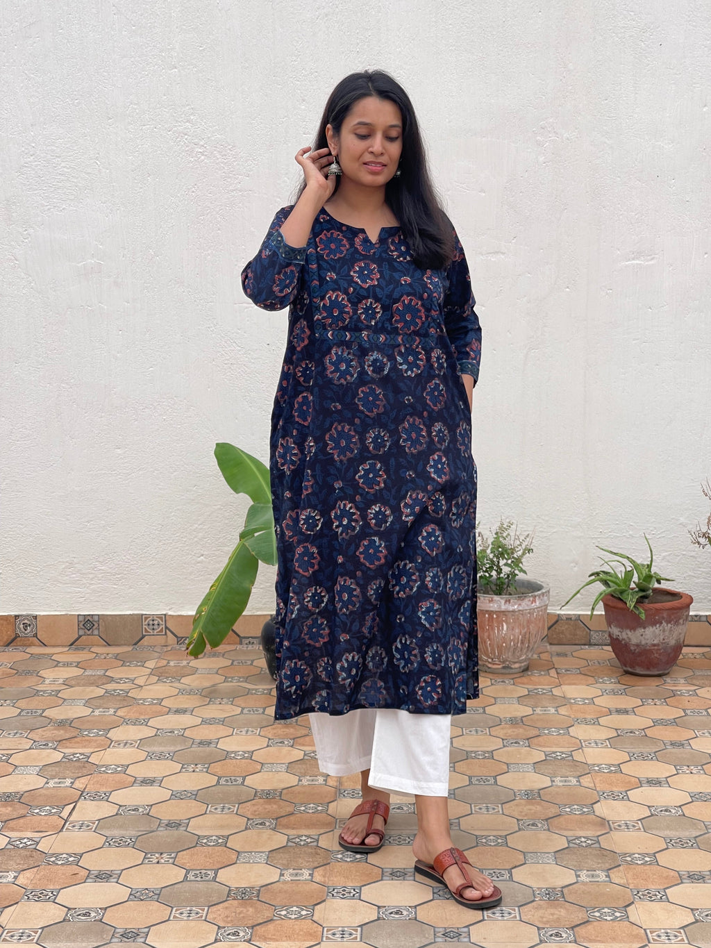 Cotton Akola Handblock Kurta