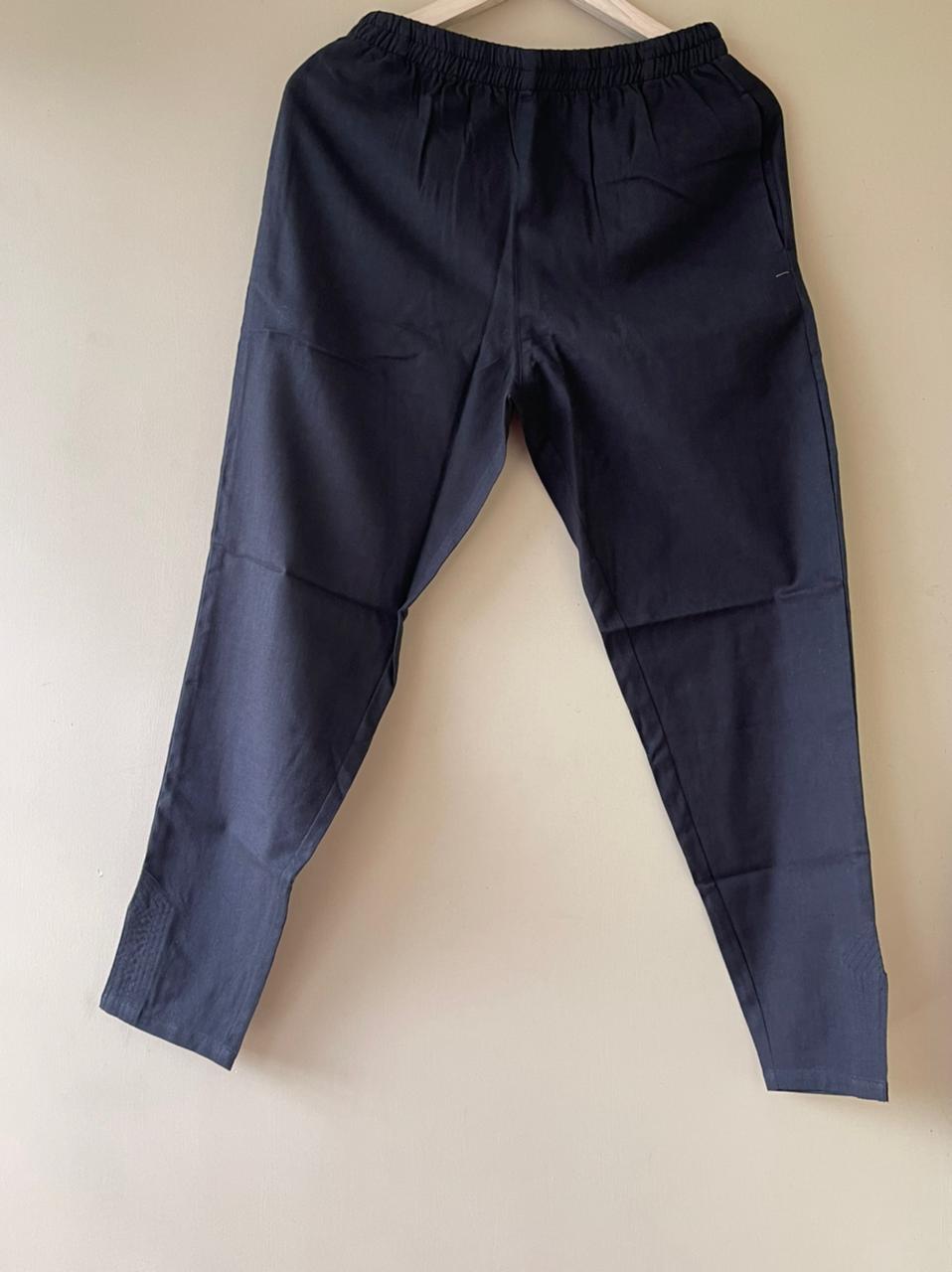 Solid Black Narrow Pant