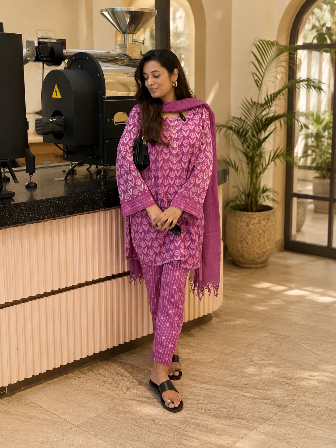 Samadhi Hand Block Print Cotton Kurta Dupatta Set