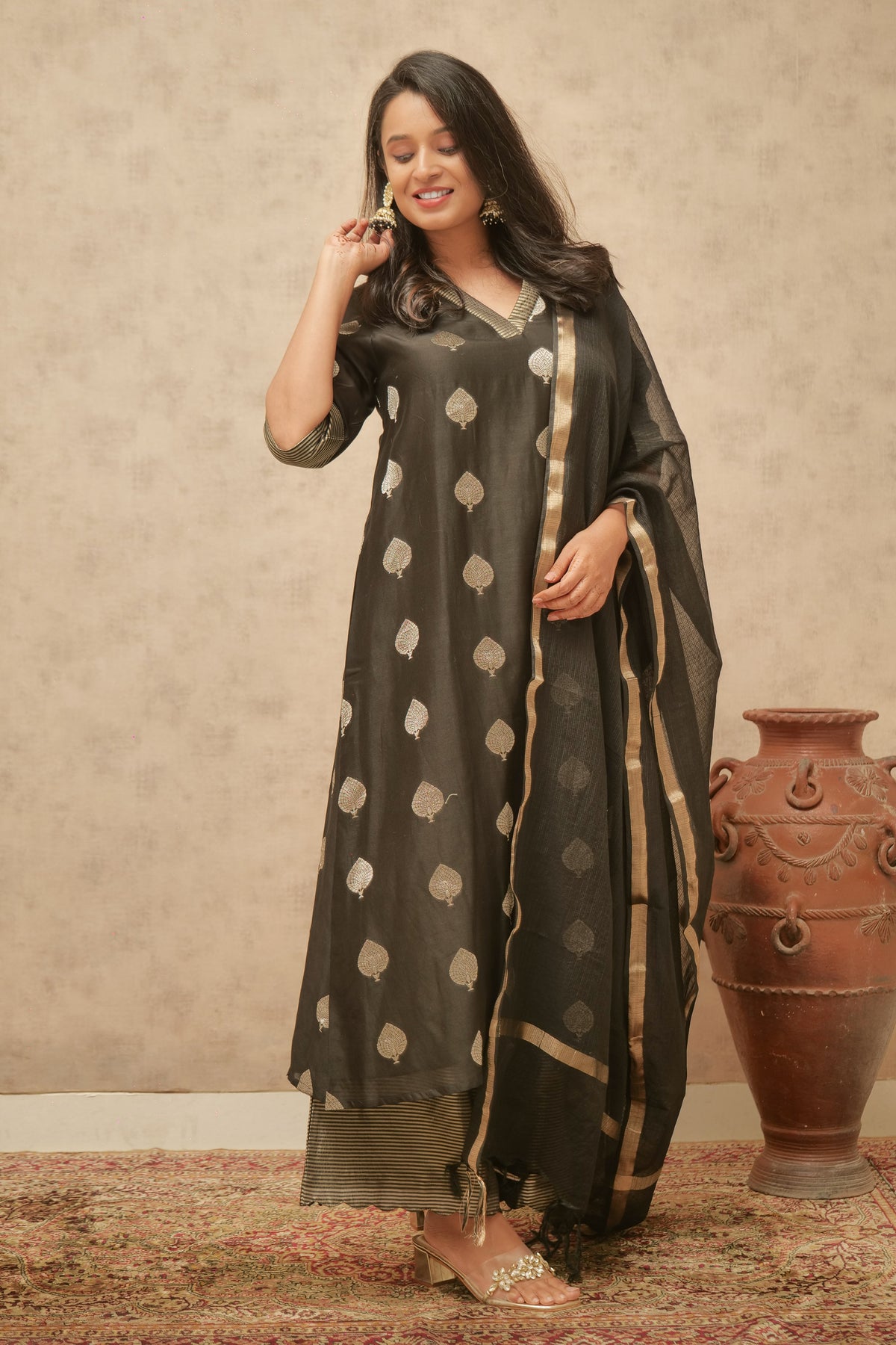 Nitya Banarasi Tissue Chanderi Silk Suit Set