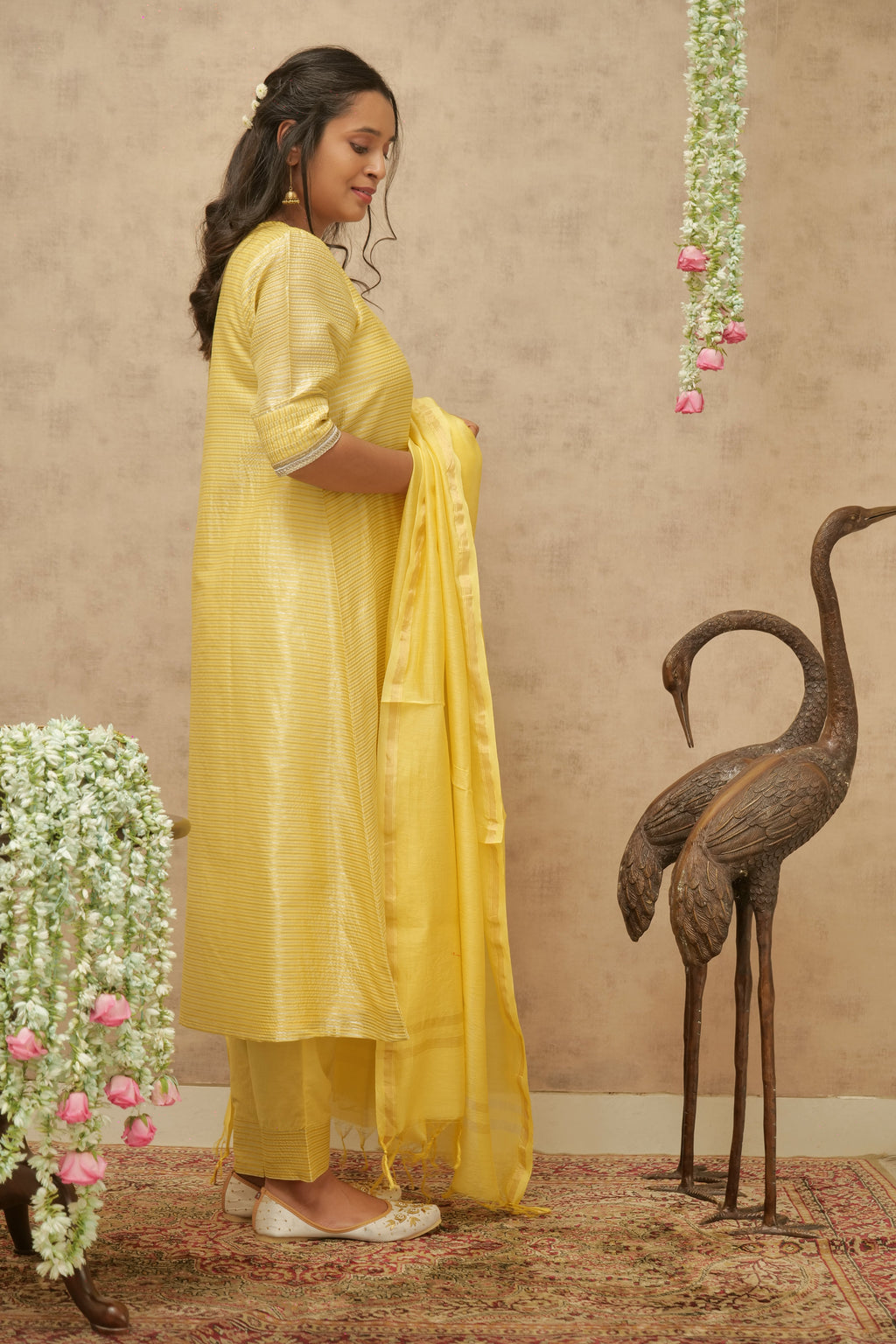 Yuvati Banarasi Tissue Chanderi Silk Suit Set
