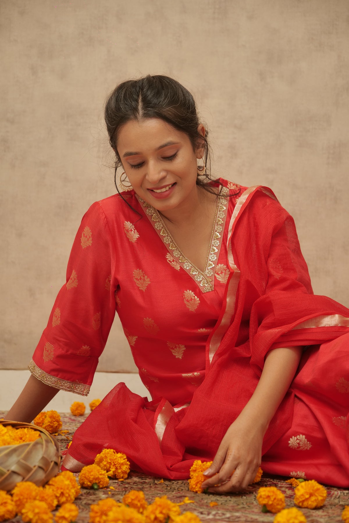 Kamakshi Banarasi Chanderi Silk Suit Set