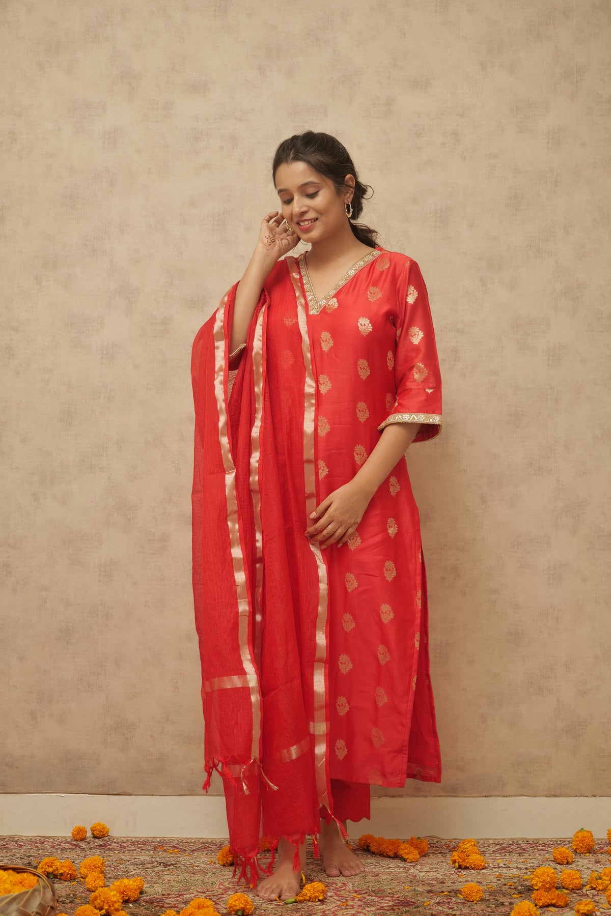 Kamakshi Banarasi Chanderi Silk Suit Set