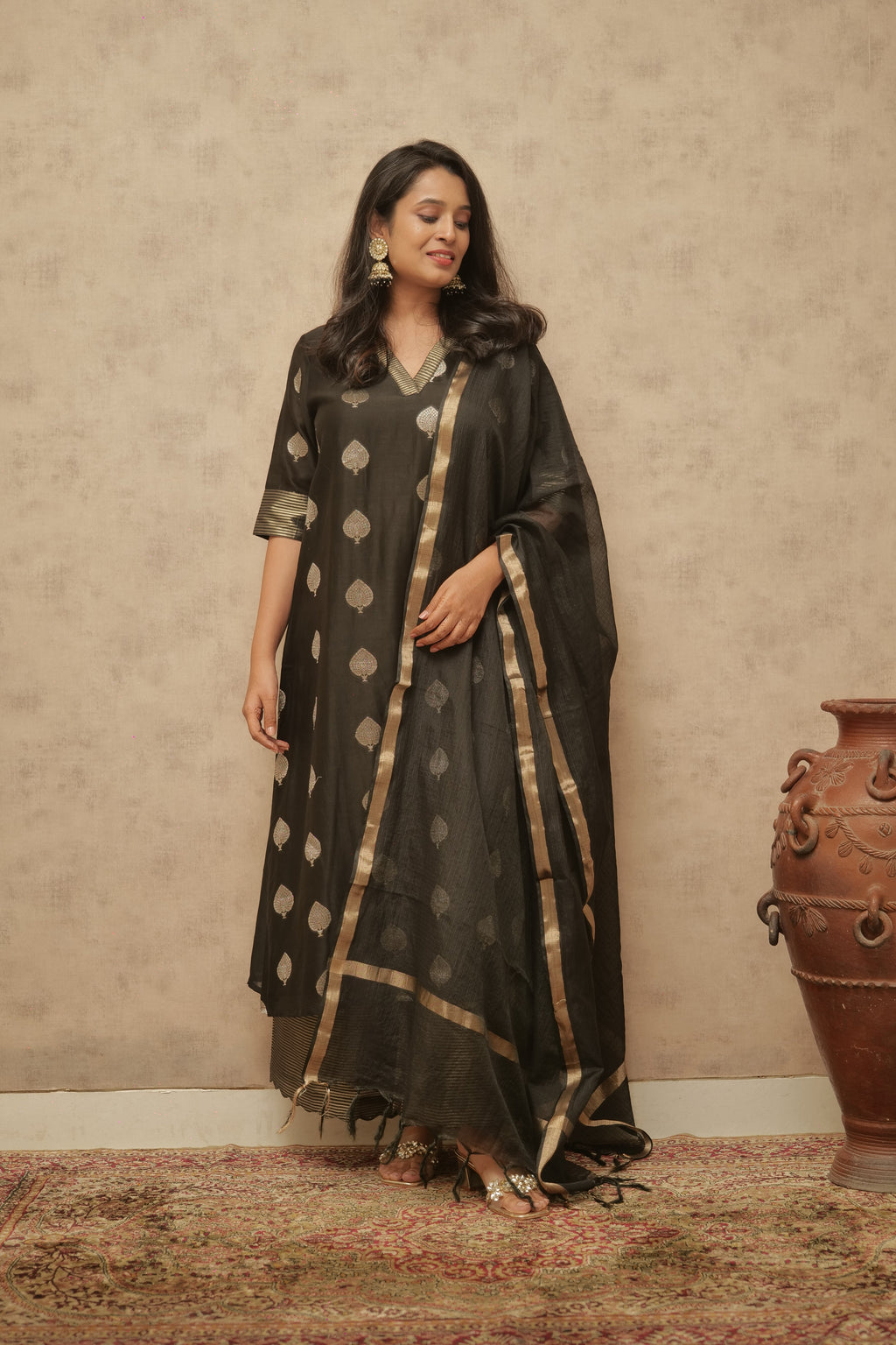 Nitya Banarasi Tissue Chanderi Silk Suit Set