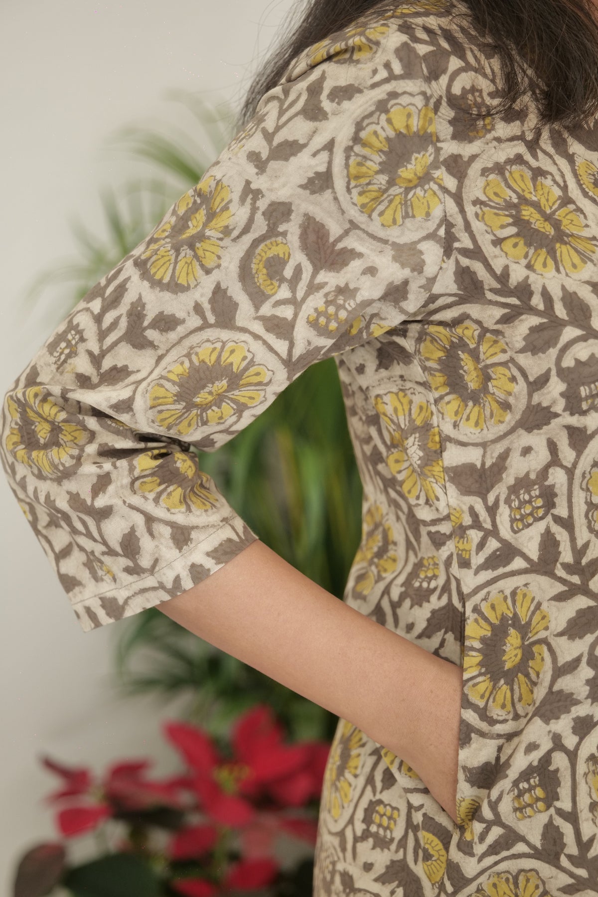 Cotton Vanaspati Mud Kurta Set